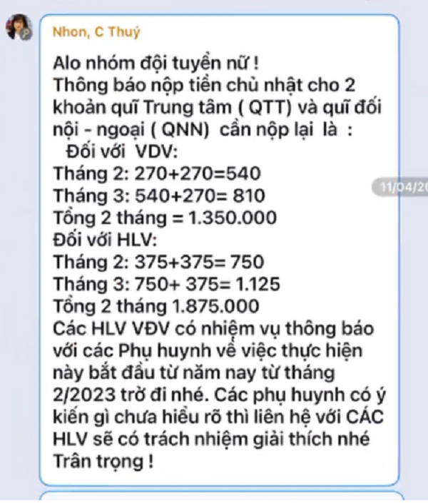 Bo Van hoa - The thao, Du lich yeu cau xu ly vu viec o doi tuyen TDDC-Hinh-2