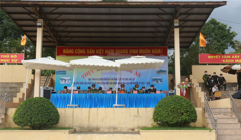 Bo Tu lenh CSCD thuc binh bao dam ANTT bau cu DBQH khoa XV-Hinh-3