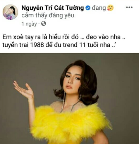 Cat Tuong thong bao tim nguoi yeu kem 11 tuoi