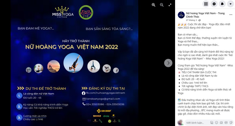 Phat hien cuoc thi nguoi dep Nu hoang Yoga “chui” o Quang Ninh