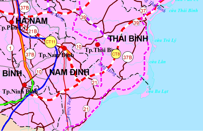 Nam Dinh, Thai Binh sap co cao toc duong bo
