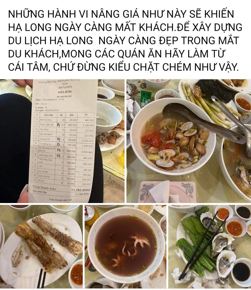 Quang Ninh: Nha hang Vua hai san 3 bi phan anh “chat chem” dau nam