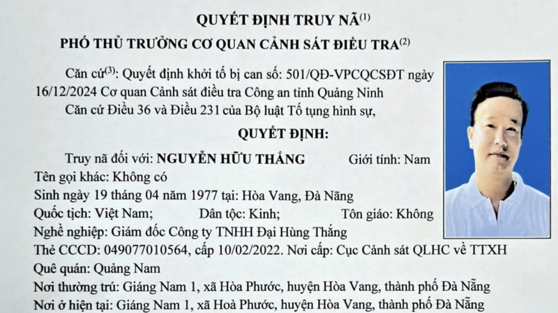 Quang Ninh: Truy na Giam doc Cong ty TNHH Dai Hung Thang