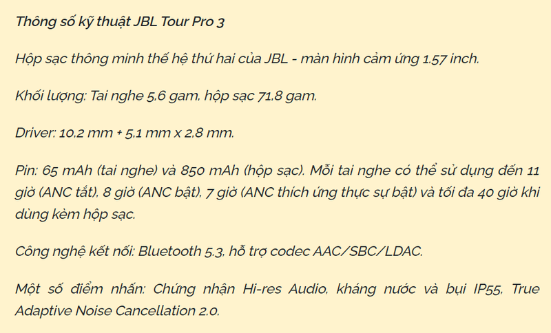 Tai nghe JBL Tour Pro 3: Doc dao nhung co... chat?-Hinh-4