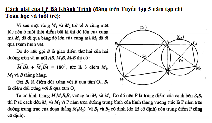 Soi bai giai toan kinh dien cua “cau be vang” tai Olympic toan quoc te