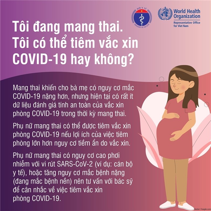 Phu nu mang thai, cho con bu co the tiem vaccine COVID-19?