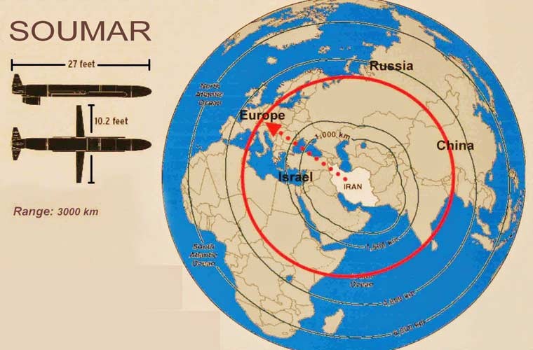 Suc manh cua ten lua Soumar Iran co khien My 