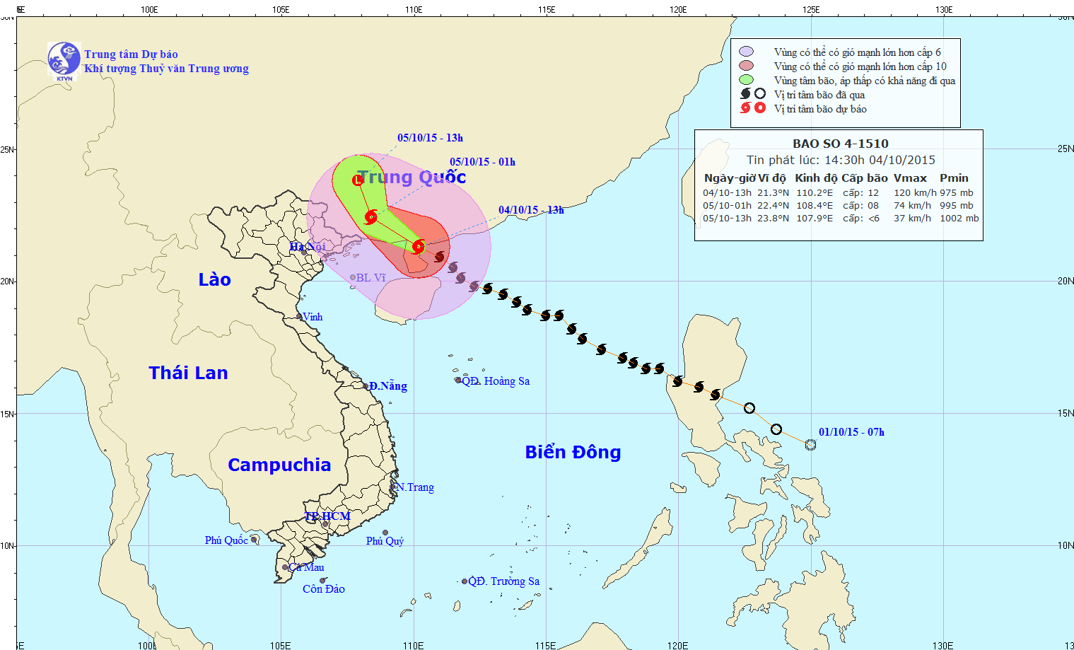 Bao so 4 do bo vao ban dao Loi Chau, Trung Quoc