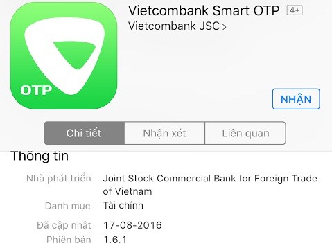 Vietcombank am tham cap nhat lien tiep Smart OTP tren di dong