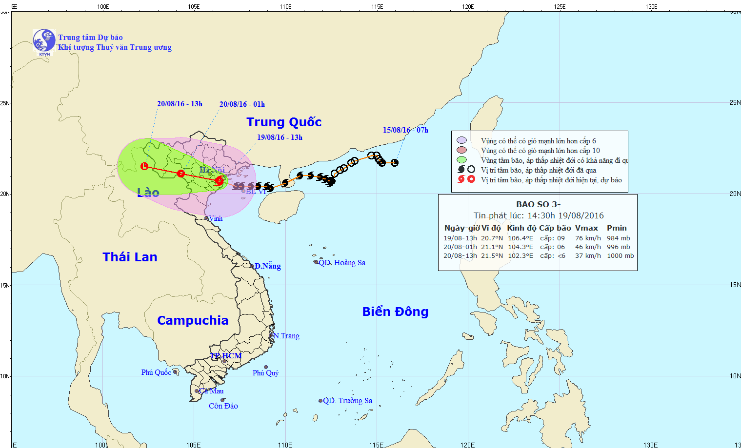 Bao so 3 da do bo vao Hai Phong-Thai Binh, gio giat cap 10-12