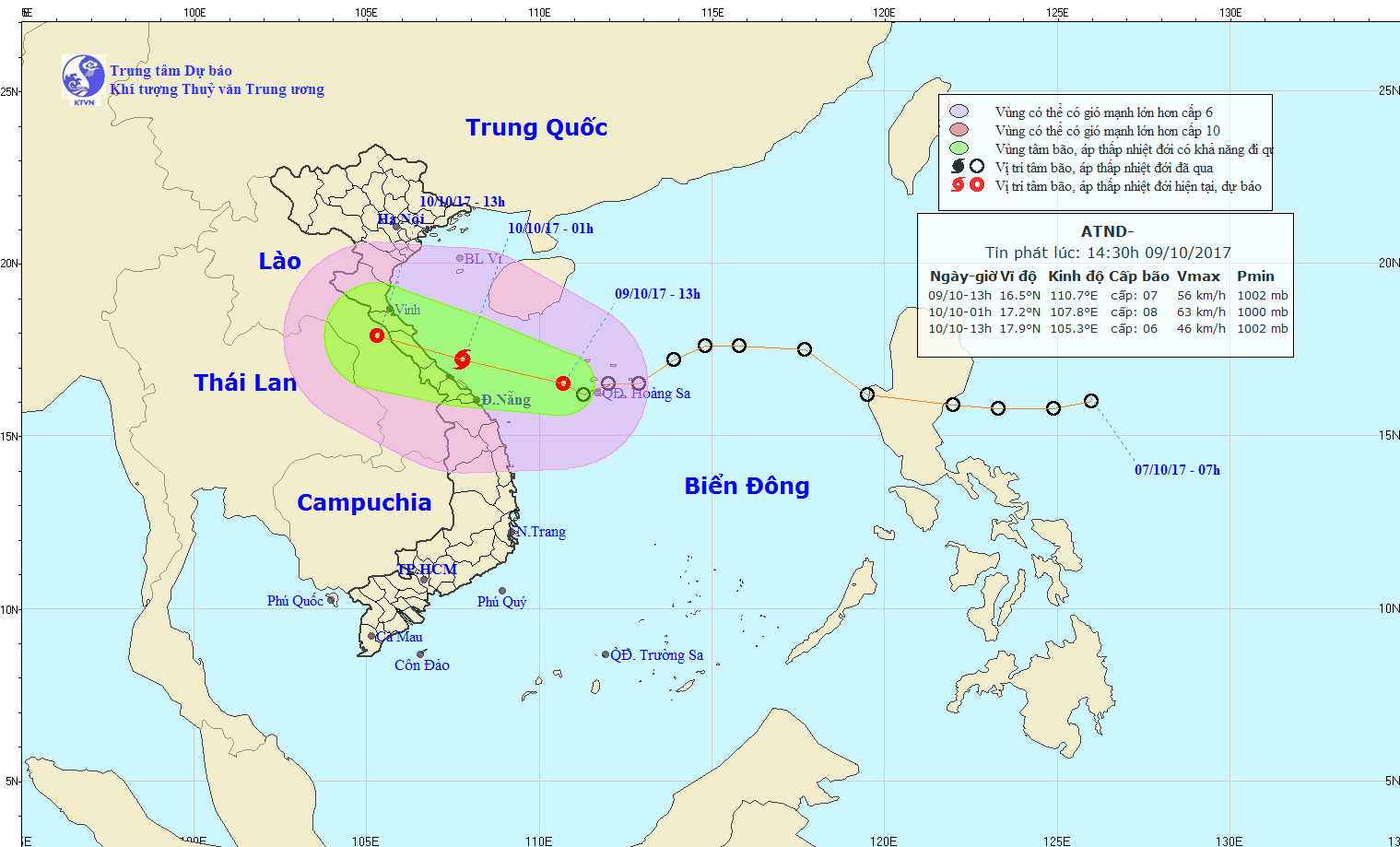 Ap thap nhiet doi bat ngo co dau hieu manh len thanh bao