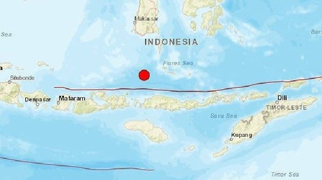 Indonesia lai rung chuyen vi dong dat, tam chan cach Lombok 500km