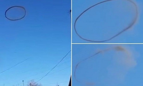 Vong den bi an “nghi” UFO lo lung tren bau troi Kazakhstan