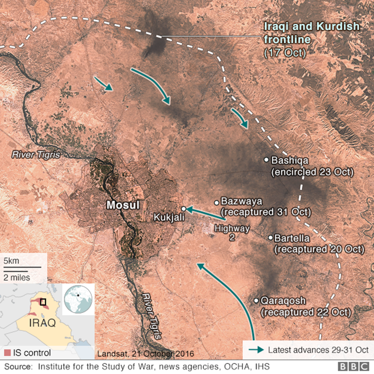 Quan doi Iraq tien danh IS ben trong thanh pho Mosul