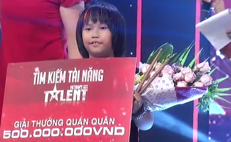 Cau be danh trong Trong Nhan dang quang Vietnam's Got Talent