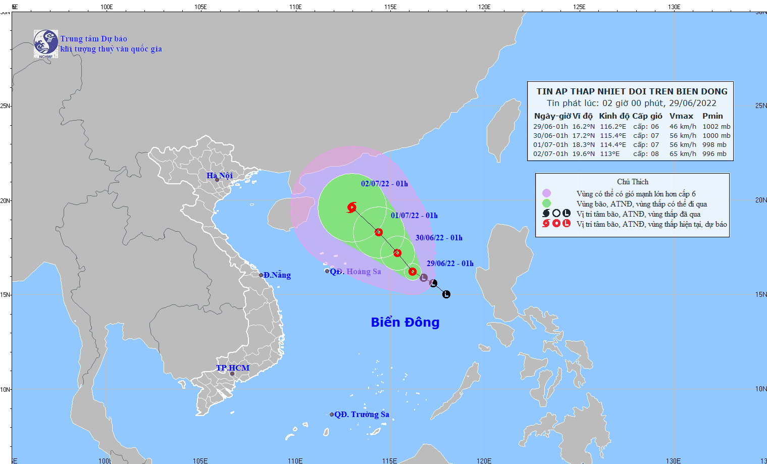 Vung ap thap manh len thanh ap thap nhiet doi, mien Bac mua lon tu chieu nay