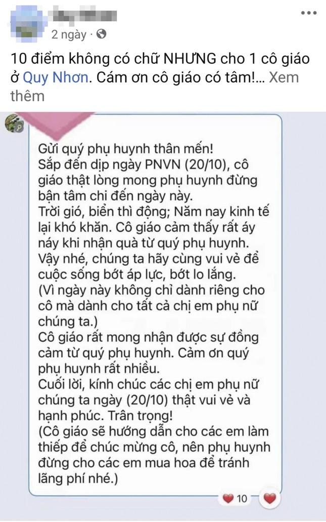 Xon xao tin nhan co giao 'mong phu huynh dung ban tam'