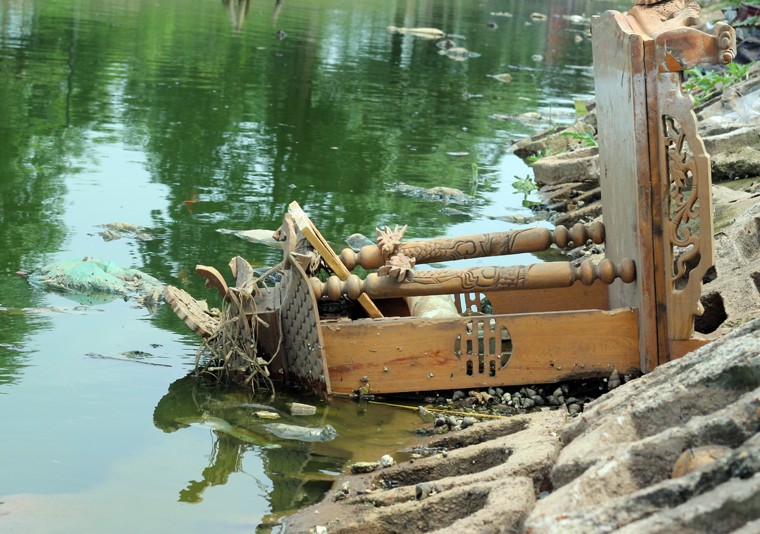 Anh: Kinh hoang canh bat huong va rac ban ngap ho Den Lu - Ha Noi-Hinh-7