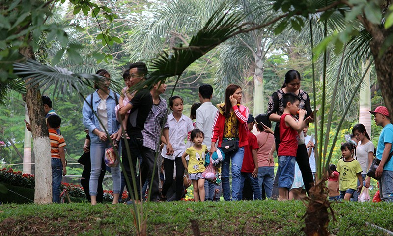 Nam thanh nu tu dap len co hoa, “tu suong” o Cong vien Thu Le-Hinh-3