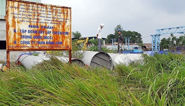 Ngan ngam canh 35.000 tan vat lieu Gang thep Thai Nguyen 