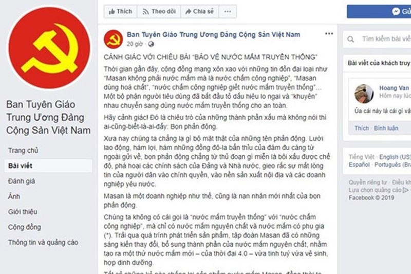 Gia mao facebook Ban tuyen giao TW bi xu phat the nao?