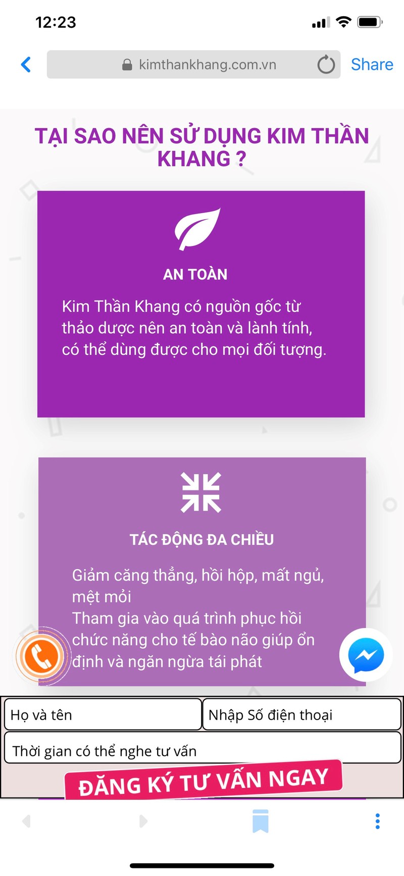 TPCN Kim Than Khang quang cao lap lo nhu thuoc... nen tay chay?-Hinh-2