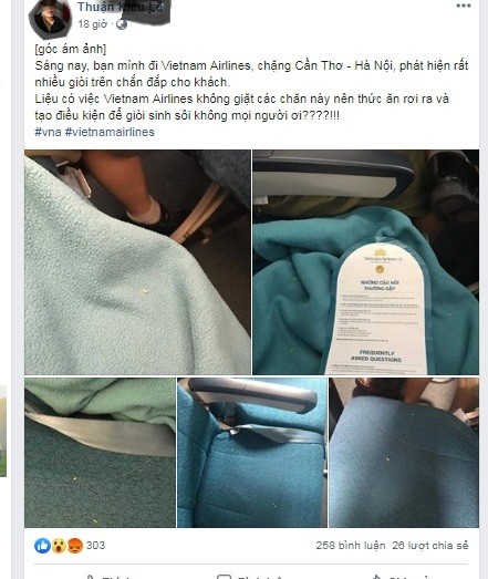 Khach phat hien chan tren may bay Vietnam Airlines co gioi: Hang noi gi?