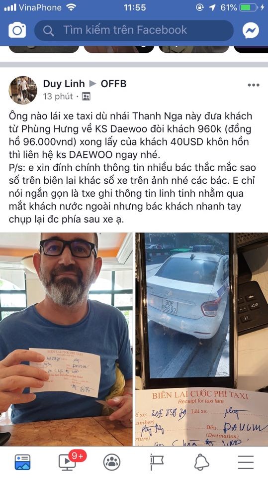 Xon xao khach Tay bi taxi mang nhan Thanh Nga chat chem o Ha Noi?