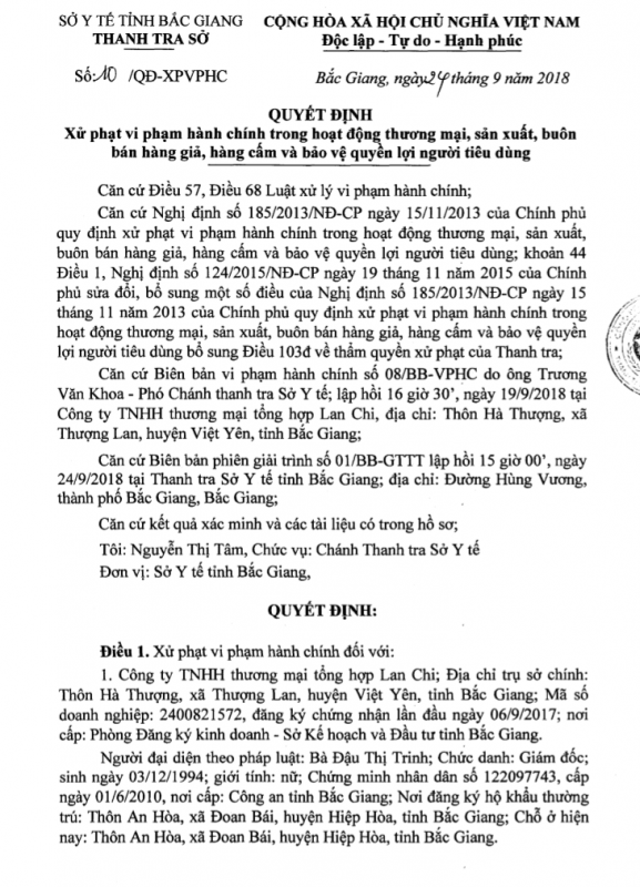 Dong Y Lan Chi lot Top 10 thuong hieu Dat Viet 2019 tung bi phat nang san pham khong nguon goc?-Hinh-2