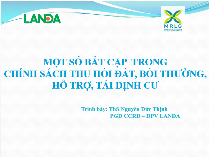 Mot so bat cap trong chinh sach thu hoi dat, boi thuong, ho tro, tai dinh cu