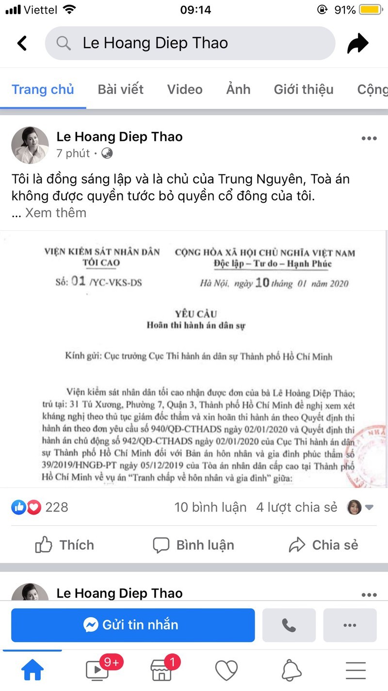 Trung Nguyen cong bo ba Diep Thao khong con la co dong... co dung luat?-Hinh-2