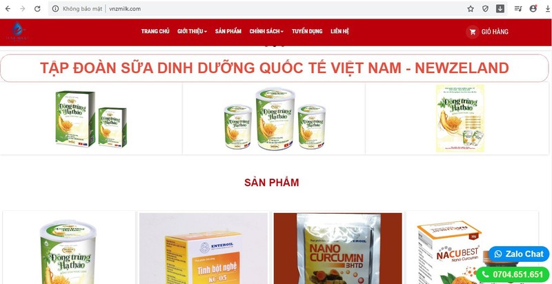 Cty Viet Nam New Zealand thua nhan quang cao “lao” sua Dong Trung Ha Thao Hong Sam Ngoc Linh?