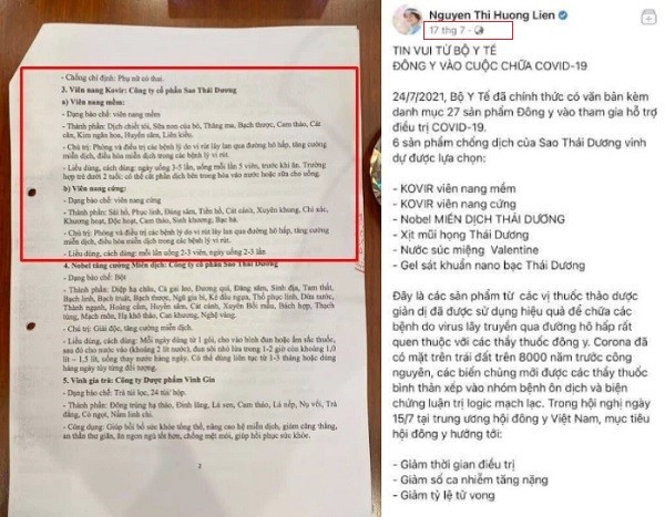 Lum xum 12 thuoc ho tro tri Covid-19: Lo bang gia Sao Thai Duong 