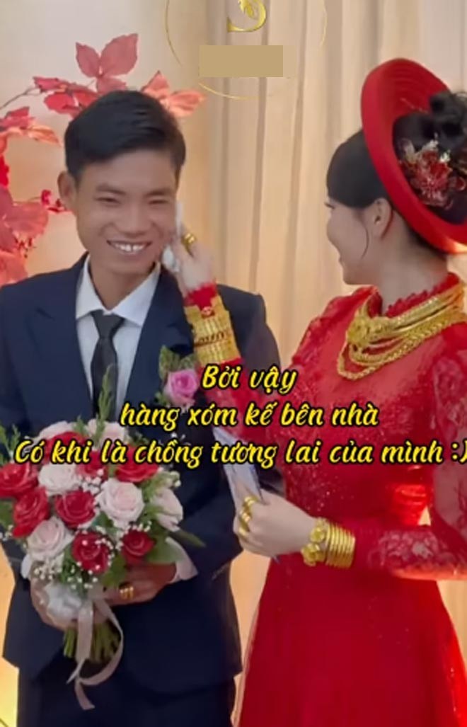 Cuoi anh hang xom sat vach, co dau xinh dep nhan sinh le 25 cay vang