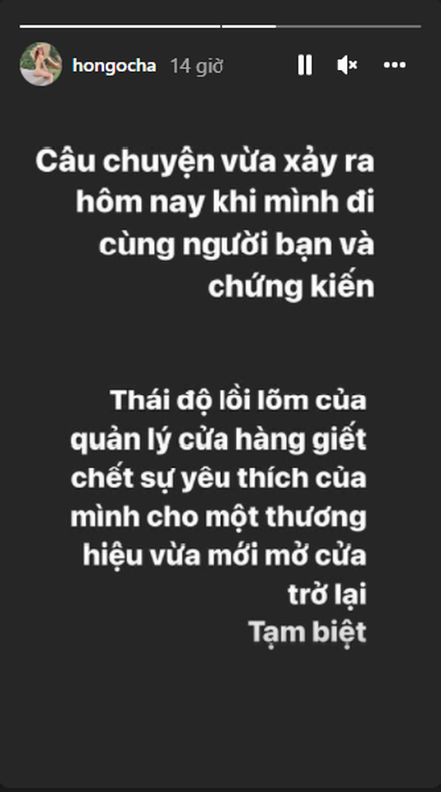 Sau khi len tieng buc xuc thai do quan ly cua hang cua mot thuong hieu thoi trang, Ha Ho bat ngo xin loi-Hinh-2