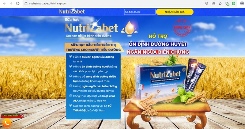 Cảnh báo không mua sữa hạt hỗ trợ tiểu đường Nutrizabet: Tổng giám đốc TAPHACO liên đới? - Hình 2 Canh bao khong mua sua hat ho tro tieu duong Nutrizabet: Tong giam doc TAPHACO lien doi?-Hinh-2