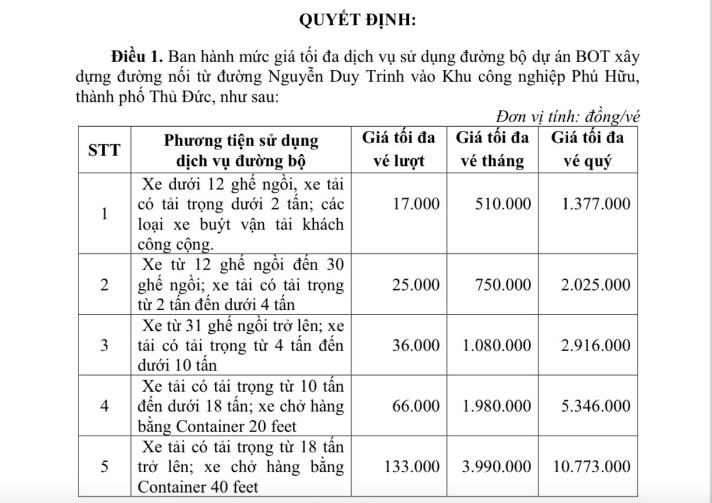 BOT Phu Huu thong bao phi, doanh nghiep kien nghi tinh lai-Hinh-2