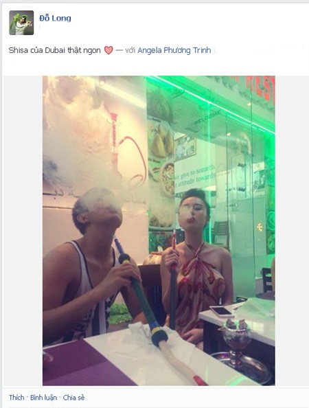 Angela Phuong Trinh hut shisha phi pheo gay soc