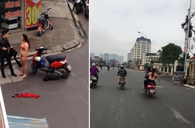 Gai tre cỏi dò cai nhau vói dàn ong tren phó HN-Hinh-2