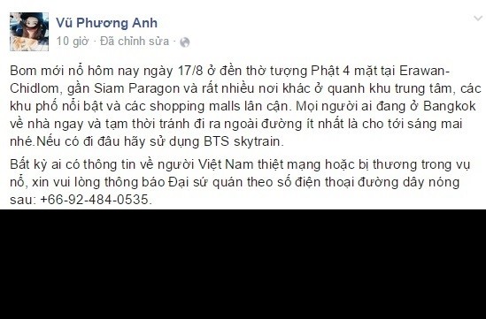 Hotgirl goc Viet ke phut kinh hoang vu no bom o Bangkok-Hinh-2
