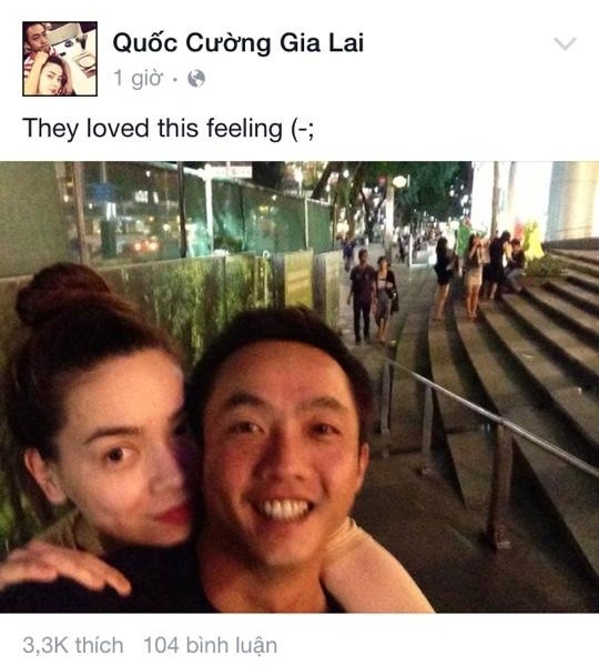 Cuong Do la chia se anh man nong voi Ho Ngoc Ha tren Facebook