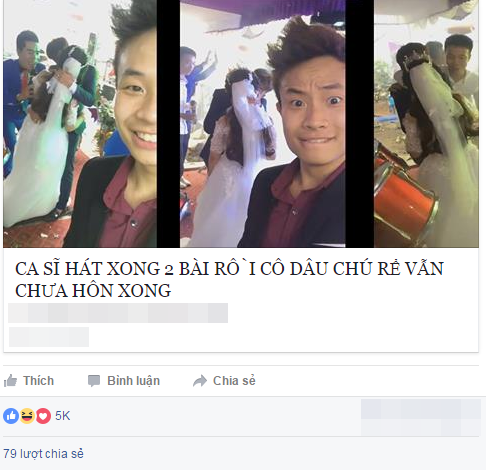 Danh tinh doi vo chong hon nhau “quen troi dat” trong le cuoi