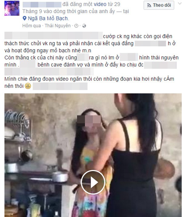 Clip vo dep nhu nguoi mau di danh ghen o Thai Nguyen