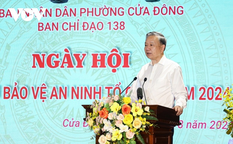 Chu tich nuoc To Lam du Ngay hoi toan dan bao ve an ninh To quoc