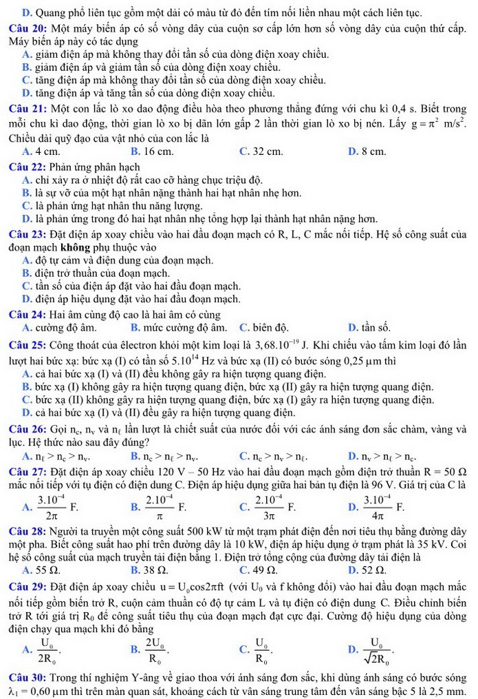 De va dap an tot nghiep THPT mon Vat ly nam 2014-Hinh-3