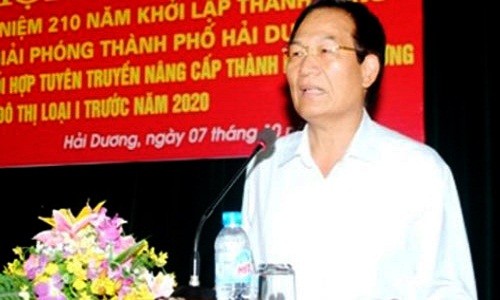 Bi thu Thanh uy Hai Duong thoi giu chuc tu 20/7