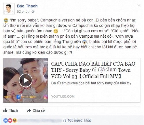 Hot: “Cha de” hit cua Bao Thy to ca si Campuchia dao nhai