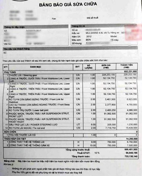 Sua o to sang bi "chem" 700 trieu: Dai gia cung phat hoang