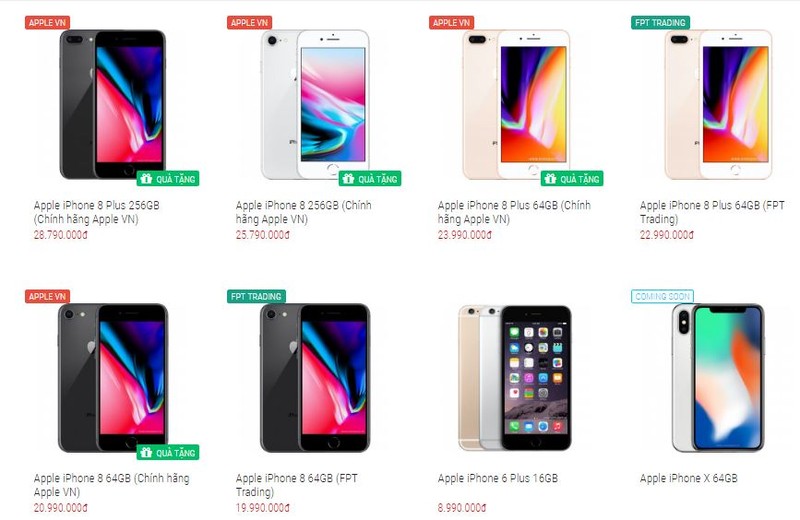 Tai sao hai loai iPhone 8/Plus chinh hang o VN chenh nhau ca trieu dong?