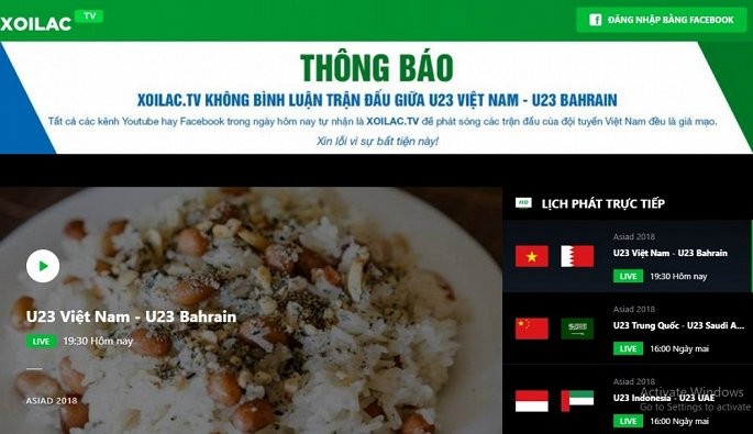 Danh sach 18 website an cap, vi pham ban quyen ASIAD 2018